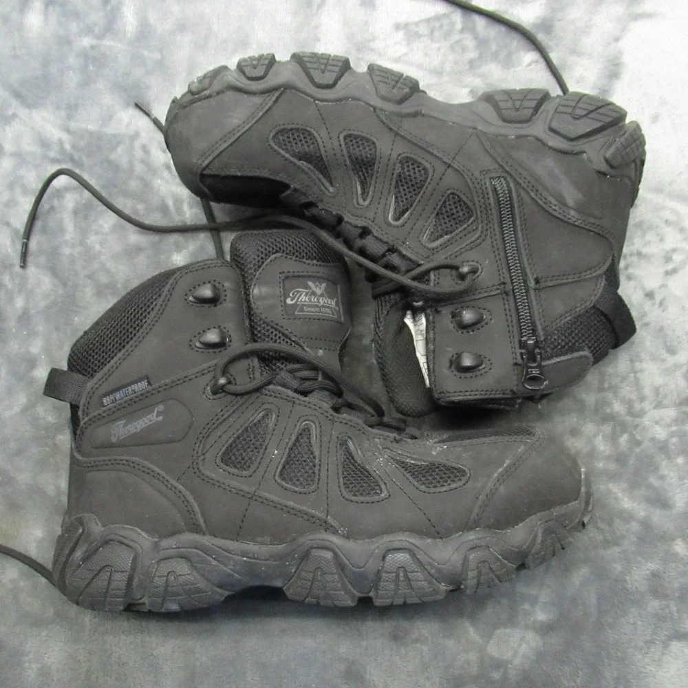 Thorogood Boots Unisex 6M‎ 8W Black Steel Toe 6